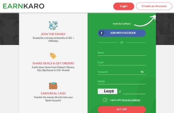 EarnKaro Registration  