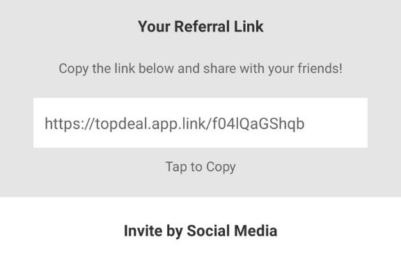 Your Referral link / Code
